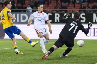 Benjamin Kololli ouvre le score KEYSTONE/CYRIL ZINGARO
